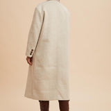 Double Breasted Lapel Duster Coat - Almond-Coats & Jackets- Hometown Style HTS, women's in store and online boutique located in Ingersoll, Ontario