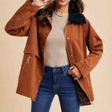 Cotton Chore Jacket - Cognac-Coat & Jackets- Hometown Style HTS, women's in store and online boutique located in Ingersoll, Ontario