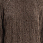 Cable Knit Sweater - Chestnut-Sweaters and Cardigans- Hometown Style HTS, women's in store and online boutique located in Ingersoll, Ontario