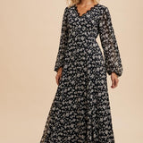 Floral Lace Maxi Dress - Black-dress- Hometown Style HTS, women's in store and online boutique located in Ingersoll, Ontario