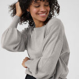 Regina Glitter Knit Pullover - Silver Metallic-Tops- Hometown Style HTS, women's in store and online boutique located in Ingersoll, Ontario