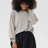 Regina Glitter Knit Pullover - Silver Metallic-Tops- Hometown Style HTS, women's in store and online boutique located in Ingersoll, Ontario