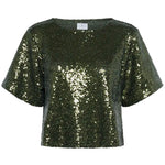 Miranda Sequin Blouse - Ivy Green-blouse- Hometown Style HTS, women's in store and online boutique located in Ingersoll, Ontario