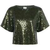 Miranda Sequin Blouse - Ivy Green-blouse- Hometown Style HTS, women's in store and online boutique located in Ingersoll, Ontario