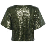 Miranda Sequin Blouse - Ivy Green-blouse- Hometown Style HTS, women's in store and online boutique located in Ingersoll, Ontario
