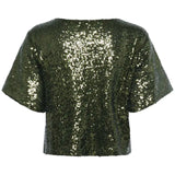 Miranda Sequin Blouse - Ivy Green-blouse- Hometown Style HTS, women's in store and online boutique located in Ingersoll, Ontario