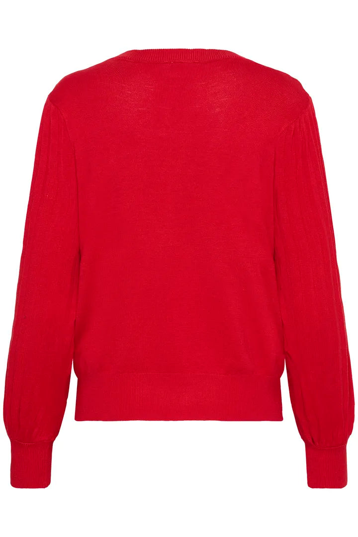 Lone Knit Pullover - Haute Red-Sweater- Hometown Style HTS, women's in store and online boutique located in Ingersoll, Ontario
