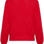 Lone Knit Pullover - Haute Red-Sweater- Hometown Style HTS, women's in store and online boutique located in Ingersoll, Ontario