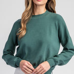 Solid Mock Neck Sweater - Hunter Green-Sweater- Hometown Style HTS, women's in store and online boutique located in Ingersoll, Ontario