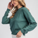 Solid Mock Neck Sweater - Hunter Green-Sweater- Hometown Style HTS, women's in store and online boutique located in Ingersoll, Ontario