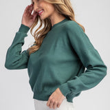 Solid Mock Neck Sweater - Hunter Green-Sweater- Hometown Style HTS, women's in store and online boutique located in Ingersoll, Ontario