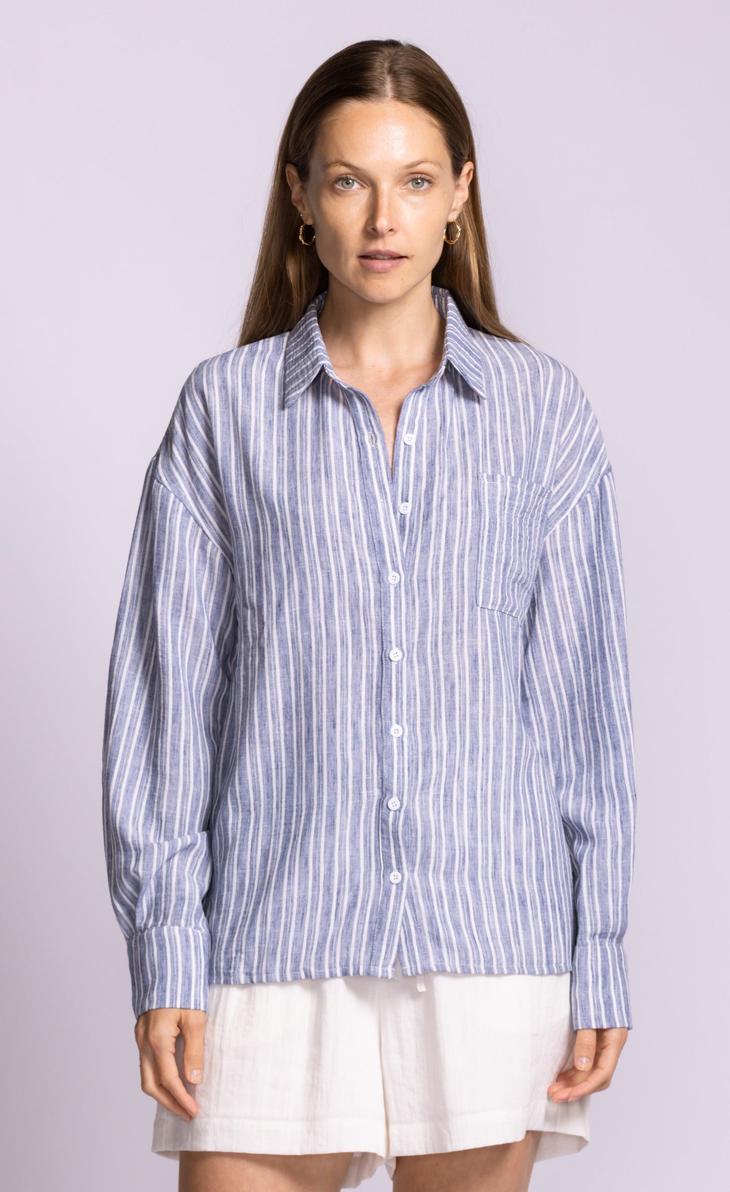 Nikkie Top - Blue-Casual Tops- Hometown Style HTS, women's in store and online boutique located in Ingersoll, Ontario