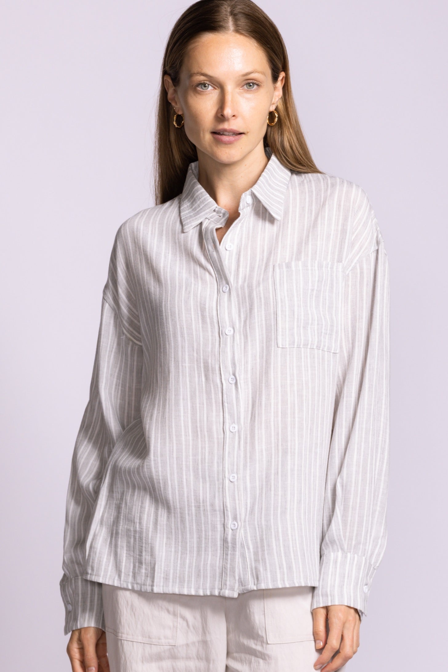 Nikkie Top - Grey-Casual Tops- Hometown Style HTS, women's in store and online boutique located in Ingersoll, Ontario