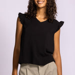 Lizzy Top-Black-Casual Tops- Hometown Style HTS, women's in store and online boutique located in Ingersoll, Ontario