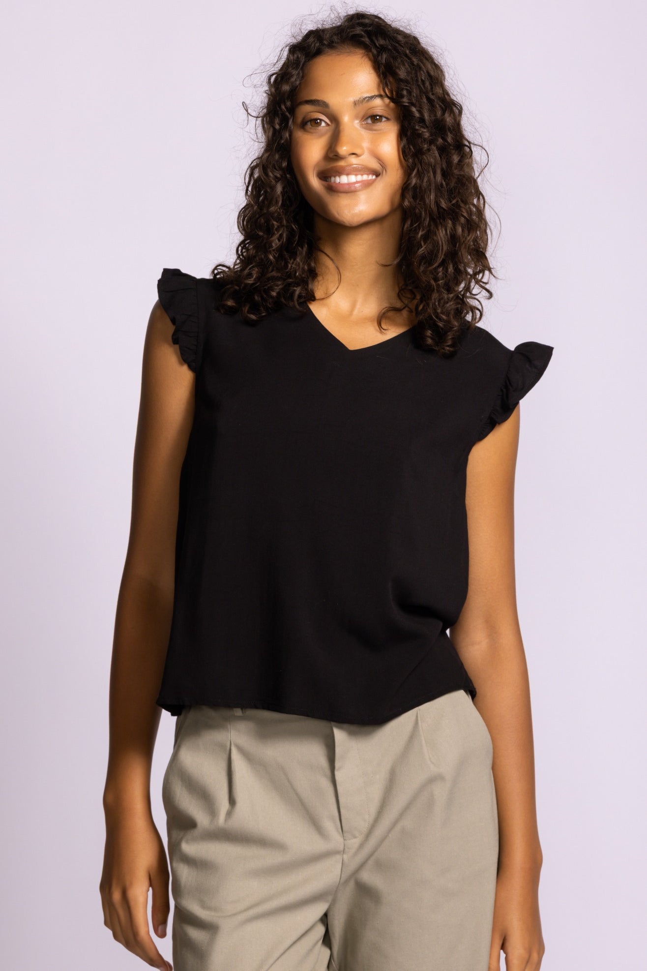 Lizzy Top-Black-Casual Tops- Hometown Style HTS, women's in store and online boutique located in Ingersoll, Ontario