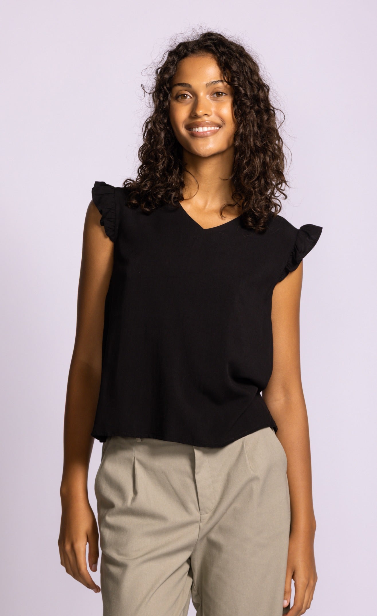 Lizzy Top-Black-Casual Tops- Hometown Style HTS, women's in store and online boutique located in Ingersoll, Ontario