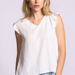 Lizzy Top - White-Casual Tops- Hometown Style HTS, women's in store and online boutique located in Ingersoll, Ontario
