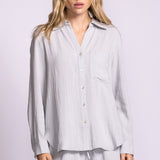 Francis Top -Blue-Casual Tops- Hometown Style HTS, women's in store and online boutique located in Ingersoll, Ontario