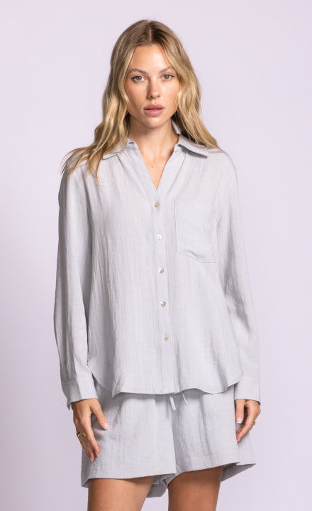 Francis Top -Blue-Casual Tops- Hometown Style HTS, women's in store and online boutique located in Ingersoll, Ontario