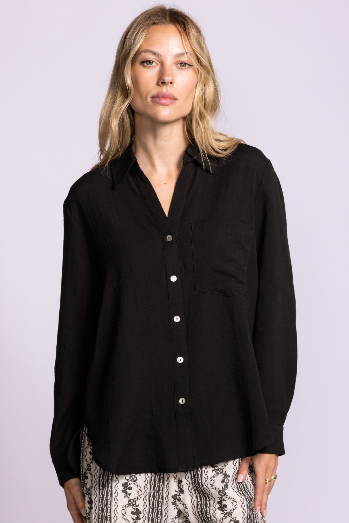 Francis Top -Black-Casual Tops- Hometown Style HTS, women's in store and online boutique located in Ingersoll, Ontario