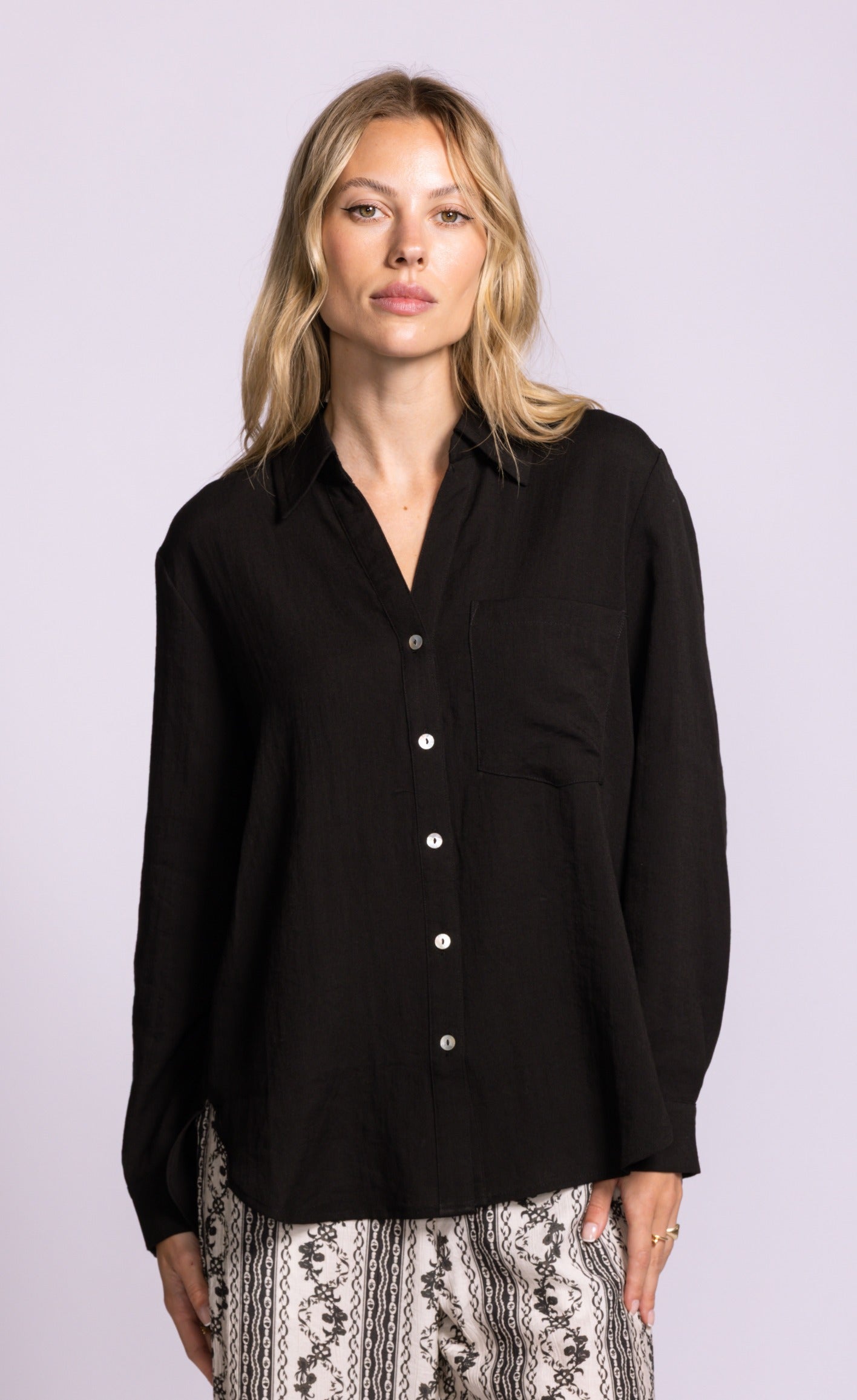 Francis Top -Black-Casual Tops- Hometown Style HTS, women's in store and online boutique located in Ingersoll, Ontario