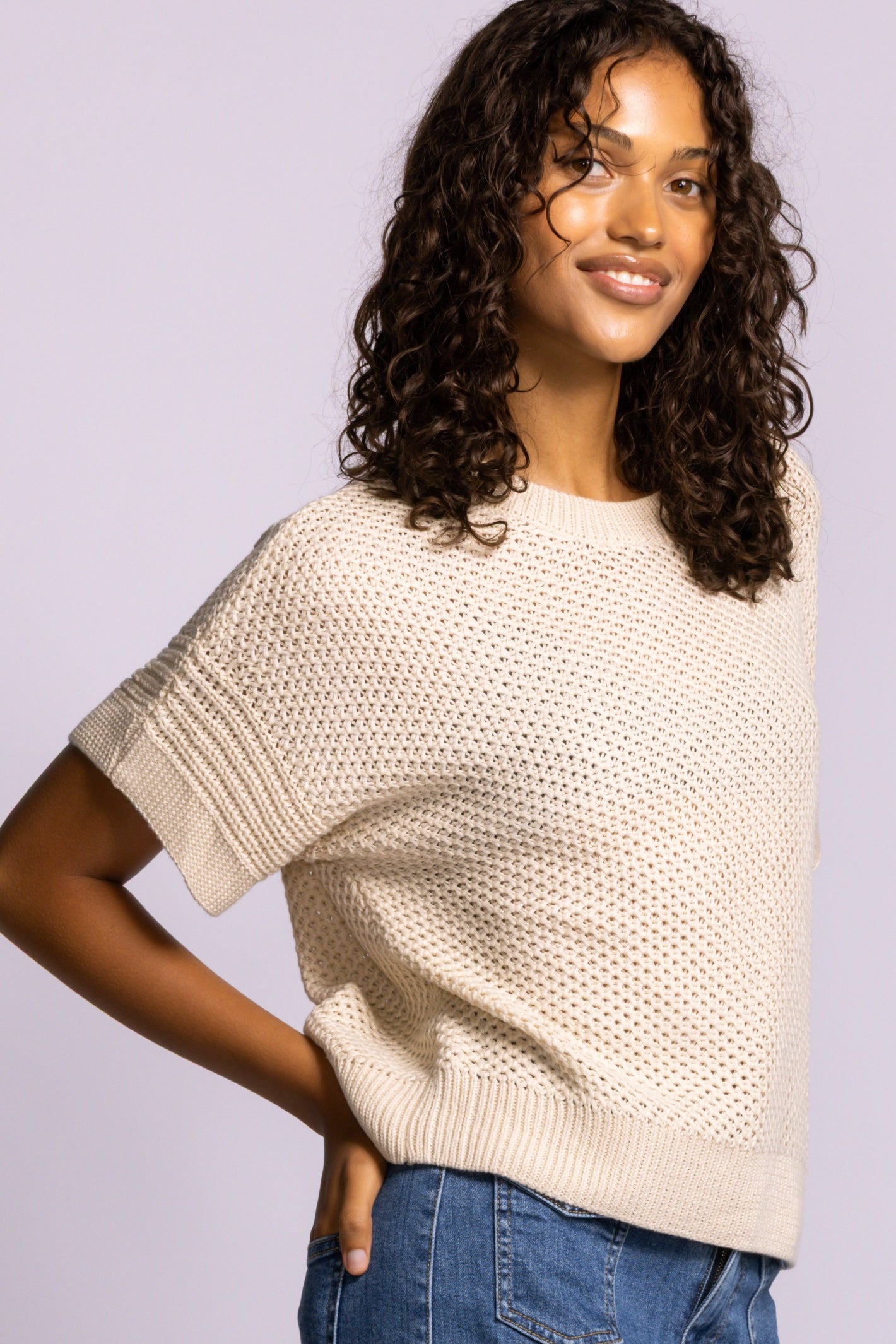 Gerda Sweater - Off white-Sweaters and Cardigans- Hometown Style HTS, women's in store and online boutique located in Ingersoll, Ontario