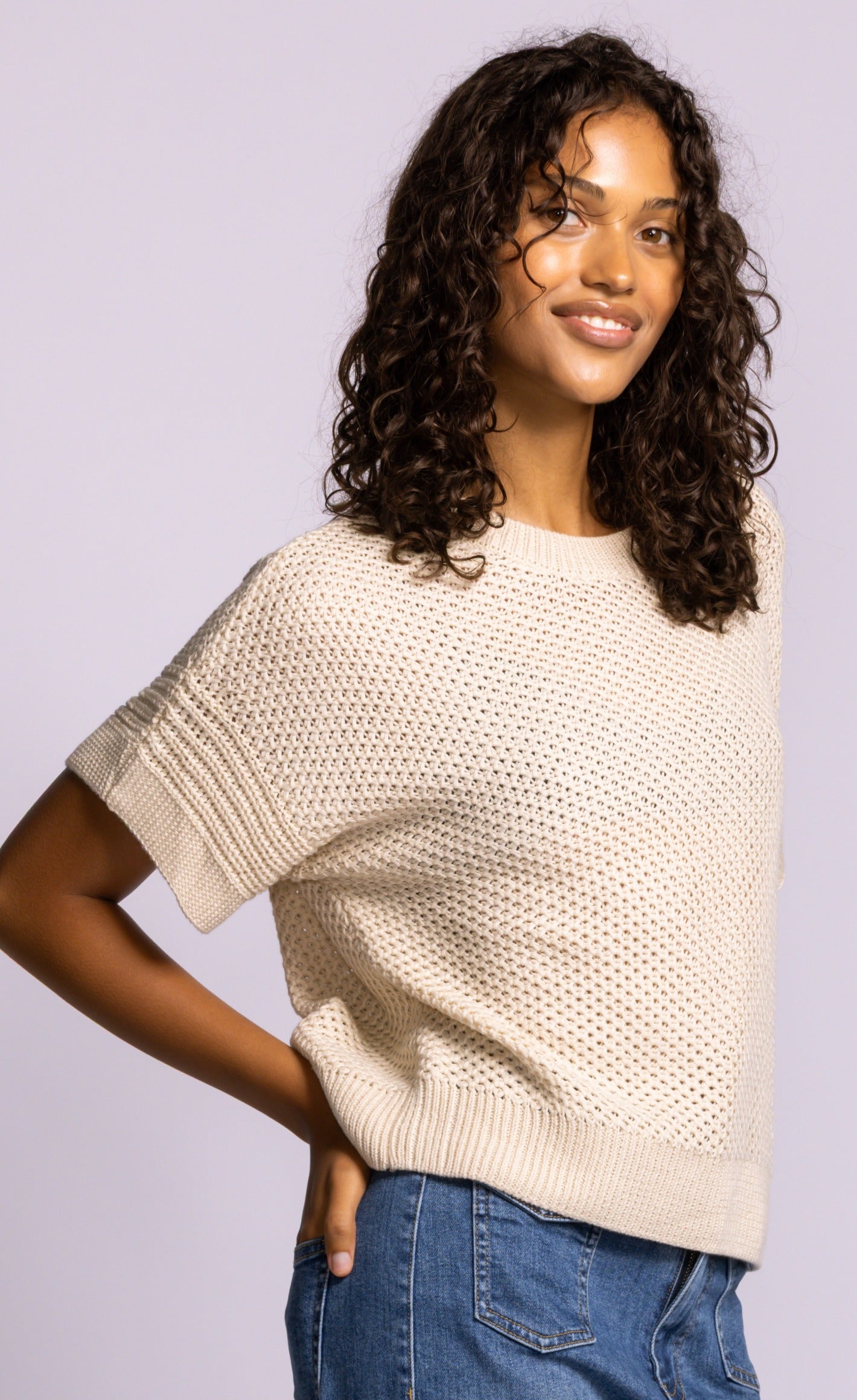 Gerda Sweater - Off white-Sweaters and Cardigans- Hometown Style HTS, women's in store and online boutique located in Ingersoll, Ontario