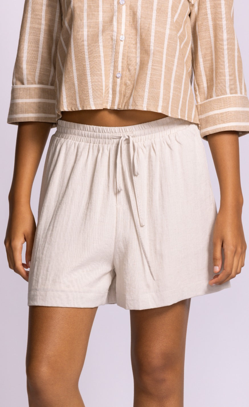 Killion Shorts - Beige-Bottoms- Hometown Style HTS, women's in store and online boutique located in Ingersoll, Ontario