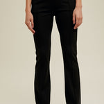 Seam Detail Knit Pants - Black-Pants- Hometown Style HTS, women's in store and online boutique located in Ingersoll, Ontario