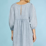 Twill Babydoll Dress - Light Blue-Dresses- Hometown Style HTS, women's in store and online boutique located in Ingersoll, Ontario