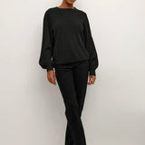 Lone Knit Pullover - Deep Black-sweater- Hometown Style HTS, women's in store and online boutique located in Ingersoll, Ontario