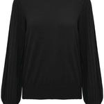 Lone Knit Pullover - Deep Black-sweater- Hometown Style HTS, women's in store and online boutique located in Ingersoll, Ontario