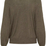 Lone Knit Pullover - Morel Melange-Sweater- Hometown Style HTS, women's in store and online boutique located in Ingersoll, Ontario