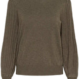 Lone Knit Pullover - Morel Melange-Sweater- Hometown Style HTS, women's in store and online boutique located in Ingersoll, Ontario