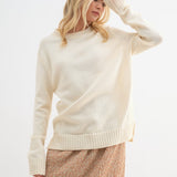 Ribbed Band Sweater - Oatmilk-Sweater- Hometown Style HTS, women's in store and online boutique located in Ingersoll, Ontario