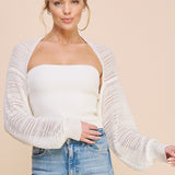 Lurex Shimmer Knit Shawl - White Silver-Coats & Jackets- Hometown Style HTS, women's in store and online boutique located in Ingersoll, Ontario