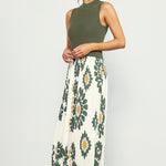 Sleeveless Pleated Maxi Dress - Olive-Dress- Hometown Style HTS, women's in store and online boutique located in Ingersoll, Ontario