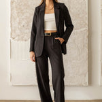 Wide Leg Slacks - Black-Pants- Hometown Style HTS, women's in store and online boutique located in Ingersoll, Ontario