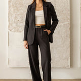 Wide Leg Slacks - Black-Pants- Hometown Style HTS, women's in store and online boutique located in Ingersoll, Ontario