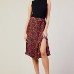 Pleated Midi Skirt - Magenta-Skirt- Hometown Style HTS, women's in store and online boutique located in Ingersoll, Ontario