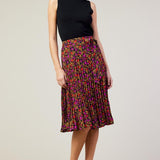 Pleated Midi Skirt - Magenta-Skirt- Hometown Style HTS, women's in store and online boutique located in Ingersoll, Ontario