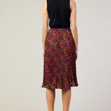 Pleated Midi Skirt - Magenta-Skirt- Hometown Style HTS, women's in store and online boutique located in Ingersoll, Ontario