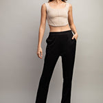 Relaxed Dress Pants - Black-dress pants- Hometown Style HTS, women's in store and online boutique located in Ingersoll, Ontario