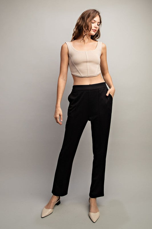 Relaxed Dress Pants - Black-dress pants- Hometown Style HTS, women's in store and online boutique located in Ingersoll, Ontario