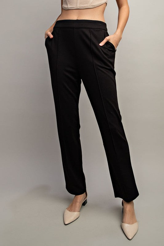 Relaxed Dress Pants - Black-dress pants- Hometown Style HTS, women's in store and online boutique located in Ingersoll, Ontario