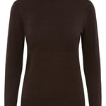 Astrid Roll Neck Top - Black Coffee-Casual Tops- Hometown Style HTS, women's in store and online boutique located in Ingersoll, Ontario