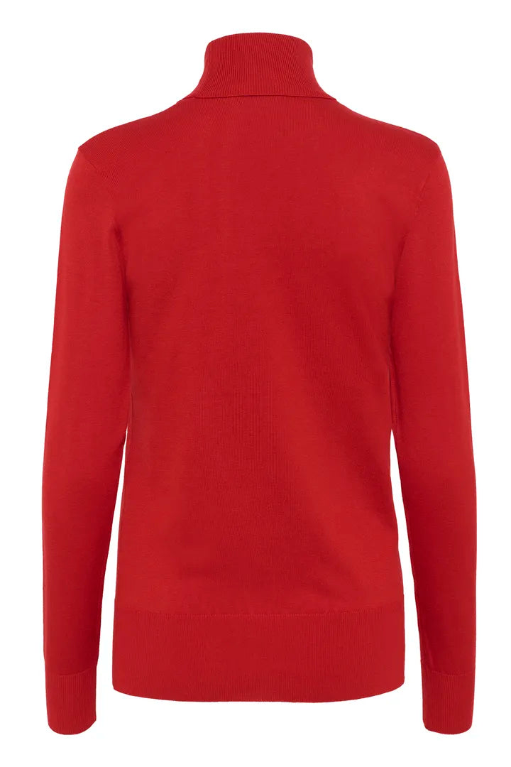 Astrid Roll Neck Top - Haute Red-Casual Tops- Hometown Style HTS, women's in store and online boutique located in Ingersoll, Ontario