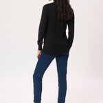 Astrid Roll Neck Top - Deep Black-Casual Tops- Hometown Style HTS, women's in store and online boutique located in Ingersoll, Ontario