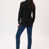 Astrid Roll Neck Top - Deep Black-Casual Tops- Hometown Style HTS, women's in store and online boutique located in Ingersoll, Ontario