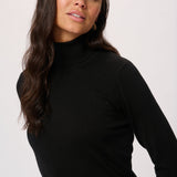 Astrid Roll Neck Top - Deep Black-Casual Tops- Hometown Style HTS, women's in store and online boutique located in Ingersoll, Ontario